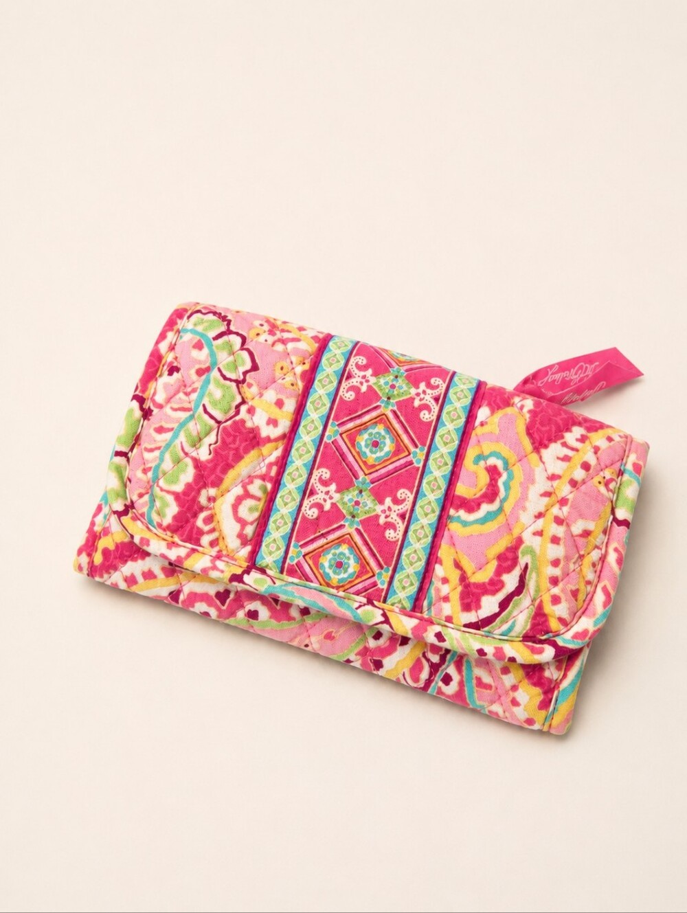 Vera Bradley Capri Melon Retired Pattern Quilted Cotton Trifold Wallet/Organizer